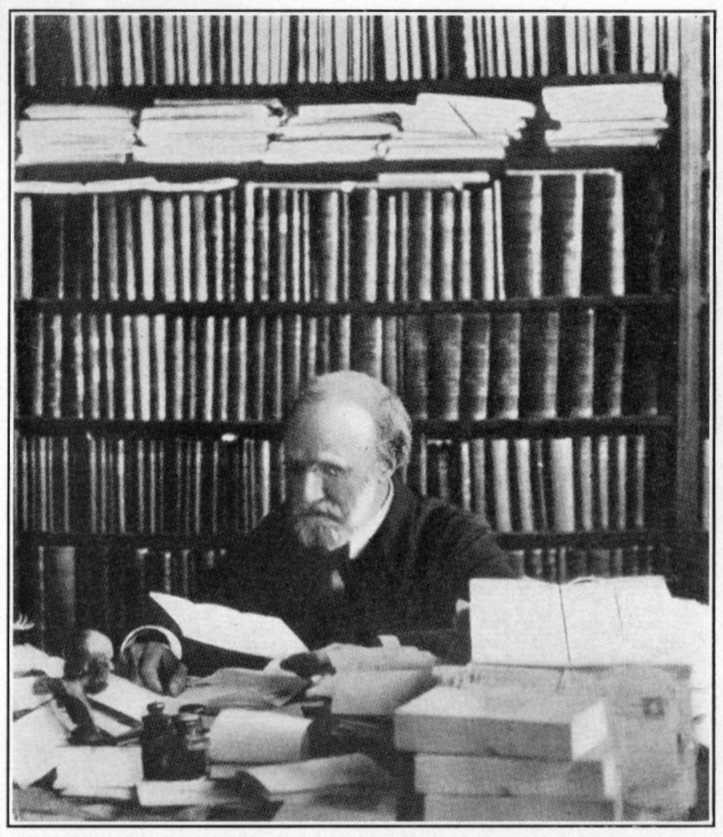 Professor Thomas Day Seymour (1848-1907) in his study in Phelps Hall