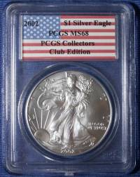 Collectors Club Silver Eagle (2002, flag)