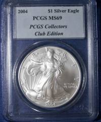 Collectors Club Silver Eagle (2004, no flag)